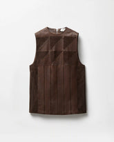 Leather Patchwork Mini Dress