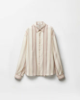 Striped Silk Loose Shirt