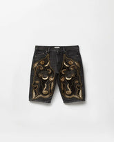 Embroidered Short Jeans