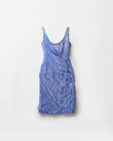 Draped Silk-Chiffon Midi Dress