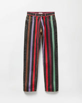 Striped Straight Jeans