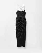 Draped Viscose-Jersey Gown