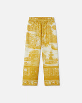 Kids Printed Silk Twill Pajama-Style Pants