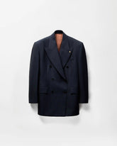 Pinstripe Wool Blazer