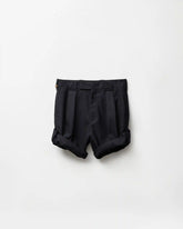 Pinstripe Wool Formal Shorts