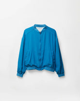 Silk Poplin Zip Blouson