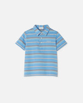 Baby Embroidered-Logo Striped Cotton-Jersey Polo