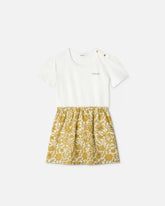 Baby Embroidered-Logo Cotton-Piqué & Poplin Dress