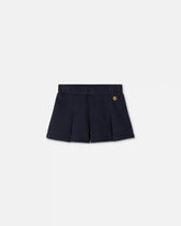 Baby Cotton-Jersey Pleated Skorts