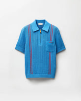 Embroidered Logo Cotton Knit Polo Shirt