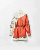 Printed Silk Twill Mini Dress