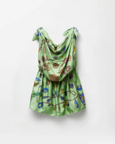 Printed Silk Twill Mini Dress