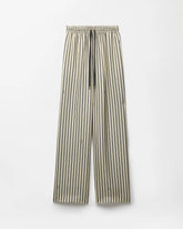 Printed Silk Twill Pajama-Style Pants