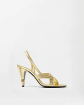 Gianni Metallic Nappa Sandals 90 mm