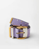Studded Suede Belt 4 cm