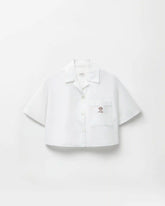 Cotton-Poplin Crop Shirt