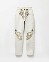 Embroidered Straight Jeans