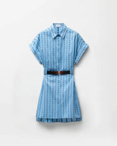 Jacquard Cotton-Silk Mini Dress