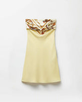 Silk Crepe Marocain Strapless Mini Dress