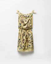 Printed Silk Twill Midi Dress