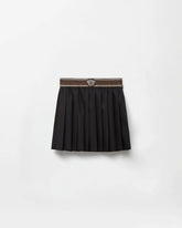 Pleated Wool-Mohair Mini Skirt