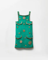 Embroidered Suede Mini Dress