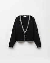 Terry-Knit Cotton V-Neck Cardigan
