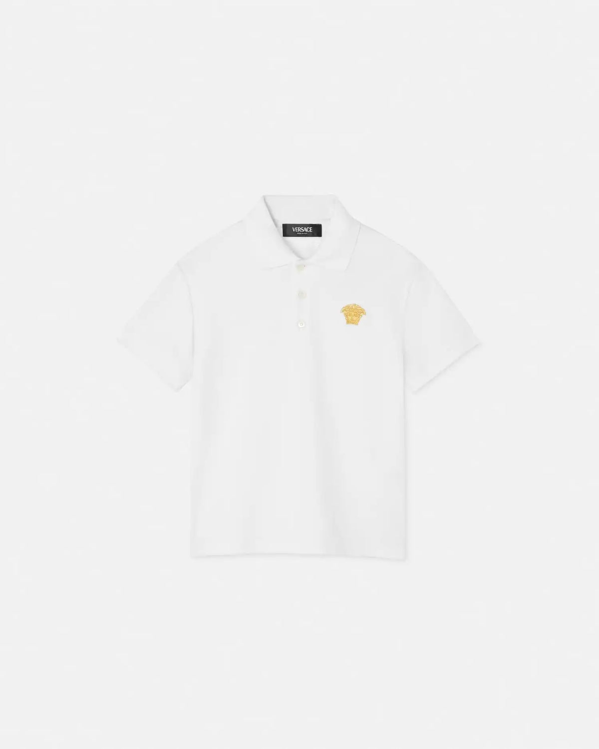 Embroidered Medusa Kids Polo Shirt