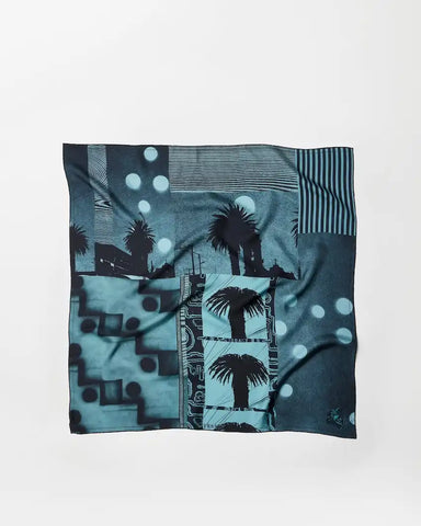 Printed Silk Twill Scarf 90 cm