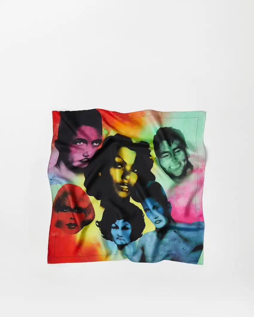 Printed Silk Twill Scarf 70 cm