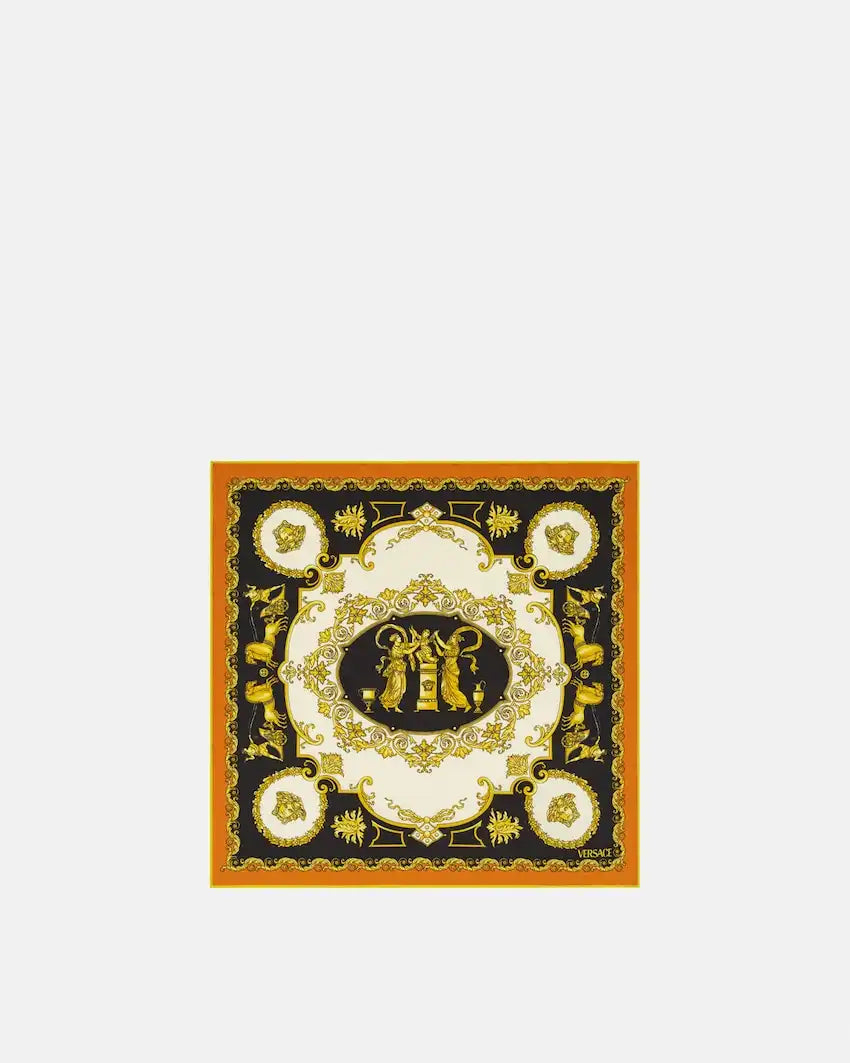 Printed Silk Twill Scarf 45 cm
