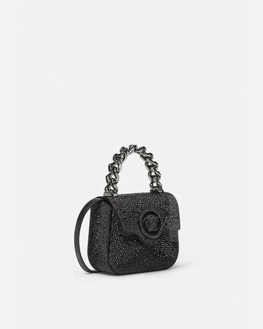 La Medusa Embellished Satin Mini Bag
