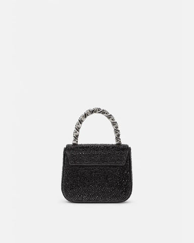 La Medusa Embellished Satin Mini Bag