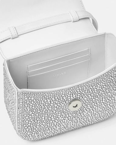 La Medusa Embellished Satin Mini Bag