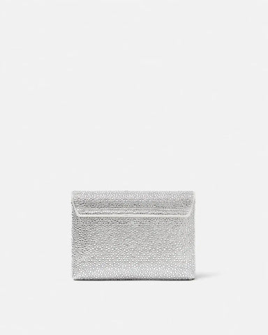 La Medusa Embellished Satin Clutch