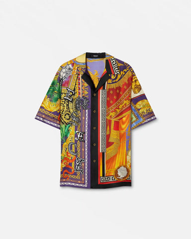 Printed Silk Twill Regular Shirt