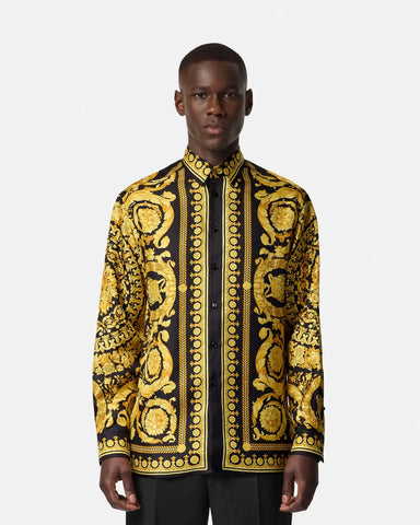 Printed Silk Twill Shirt