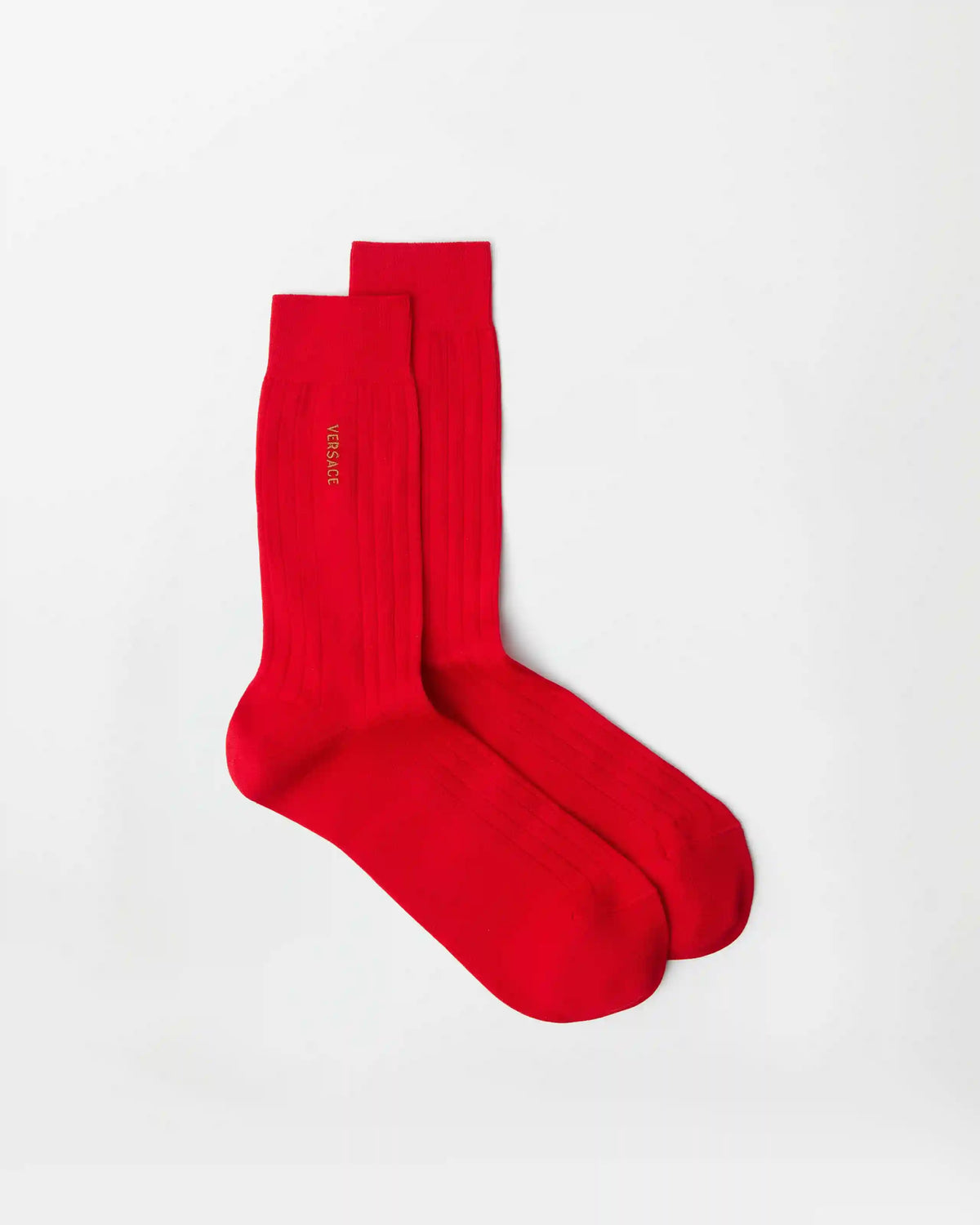 Embroidered Cotton Ribbed Socks