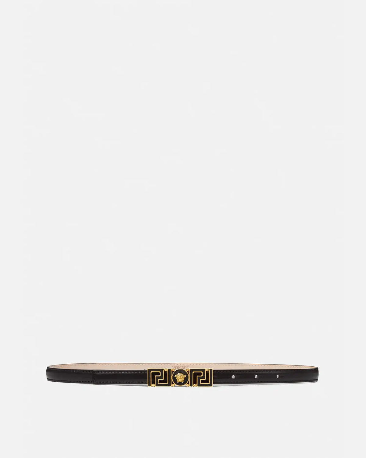 Greca Goddess Leather Belt 1.5 cm