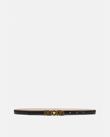 Greca Goddess Leather Belt 1.5 cm