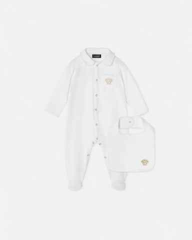 Baby Embroidered Cotton-Jersey Sleepsuit Set