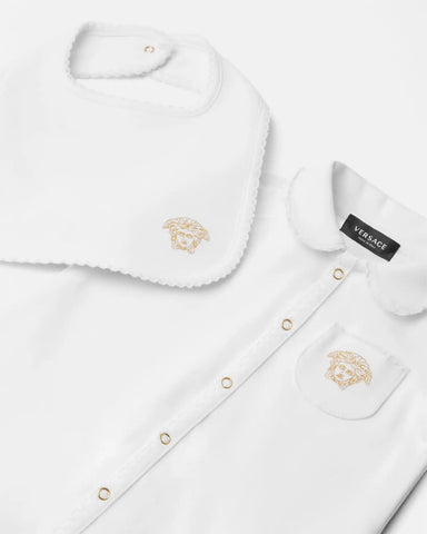 Baby Embroidered Cotton-Jersey Sleepsuit Set
