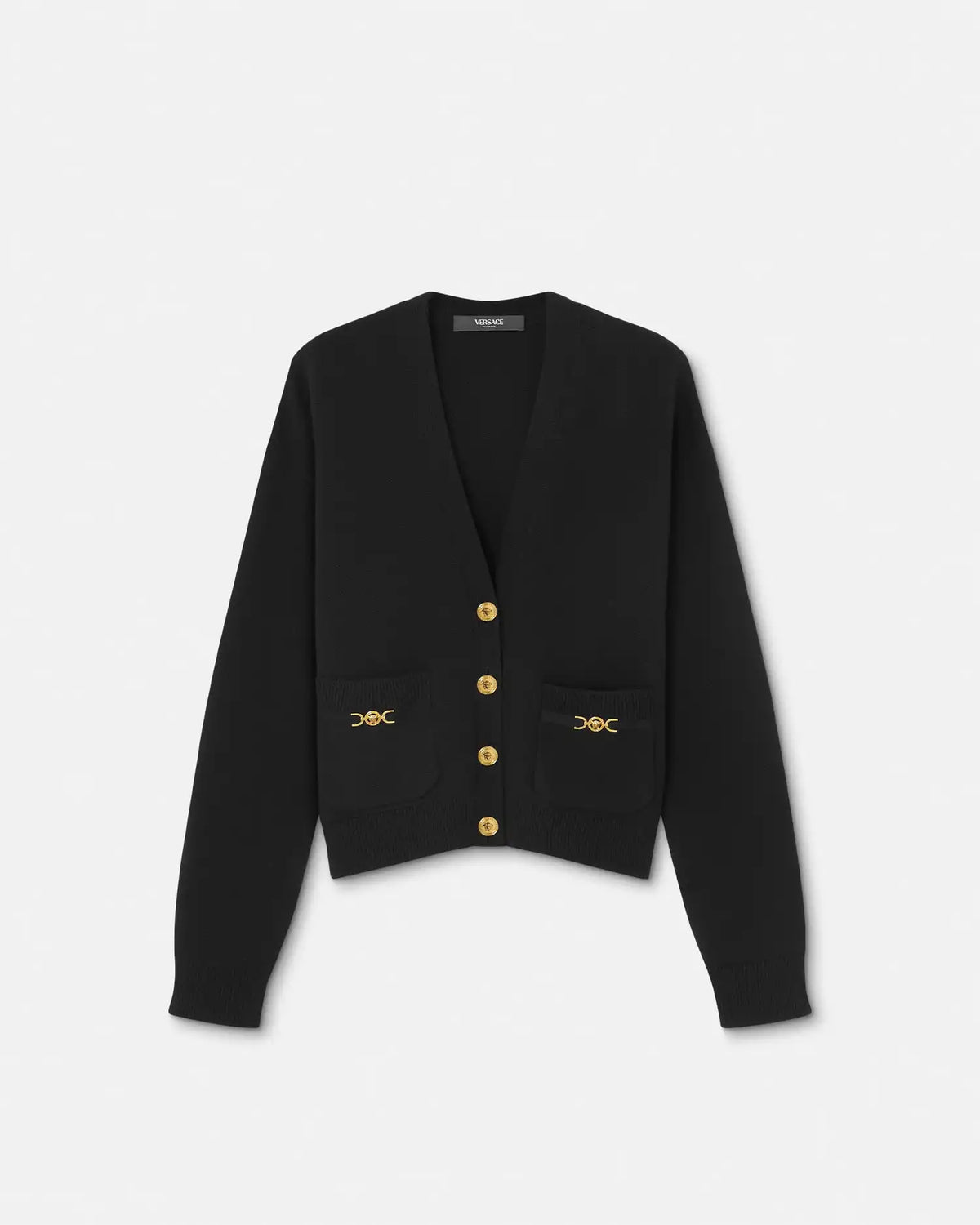 Cashmere-Wool Knit Boxy Cardigan