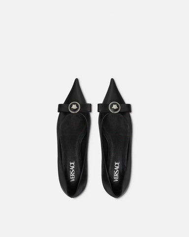 Gianni Ribbon Leather Ballerinas