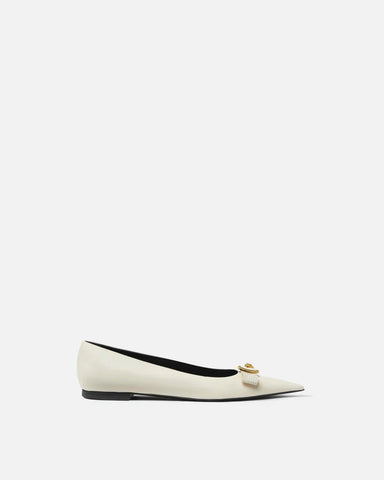 Gianni Ribbon Leather Ballerinas