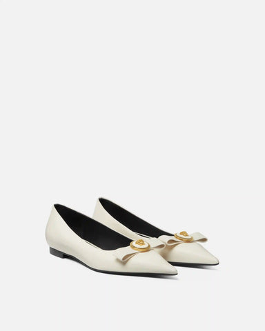 Gianni Ribbon Leather Ballerinas