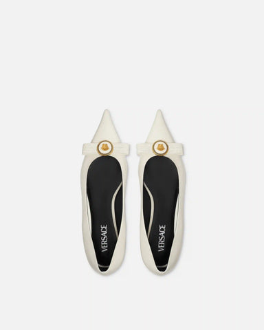 Gianni Ribbon Leather Ballerinas