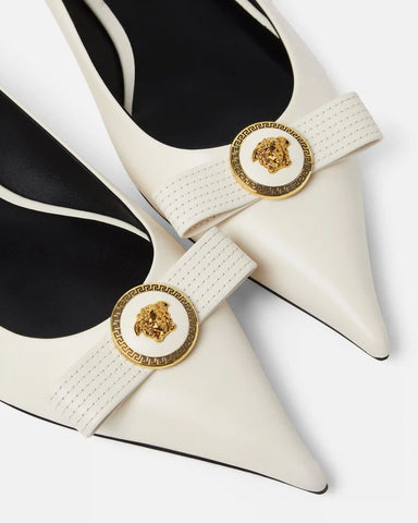 Gianni Ribbon Leather Ballerinas