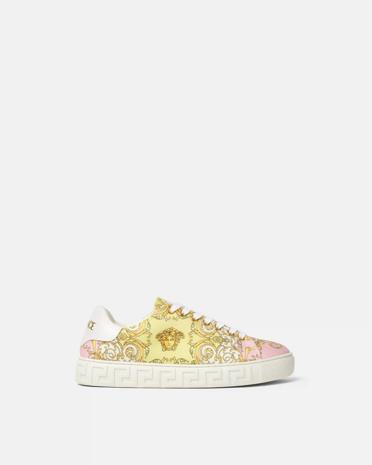 Greca Printed Canvas Sneakers