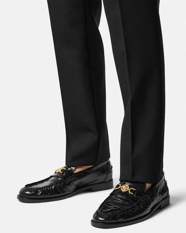 Medusa '95 Croc-Effect Loafers